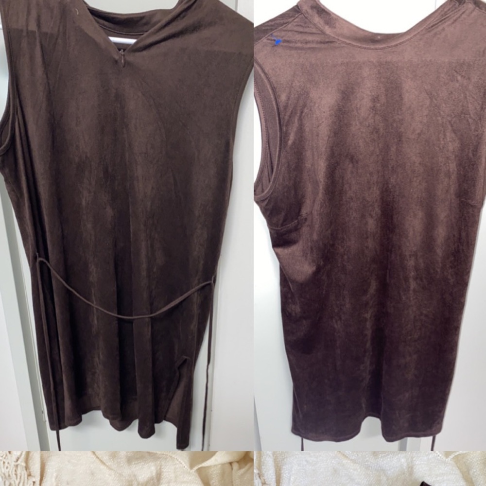 Brown suede dress/ long shirt
